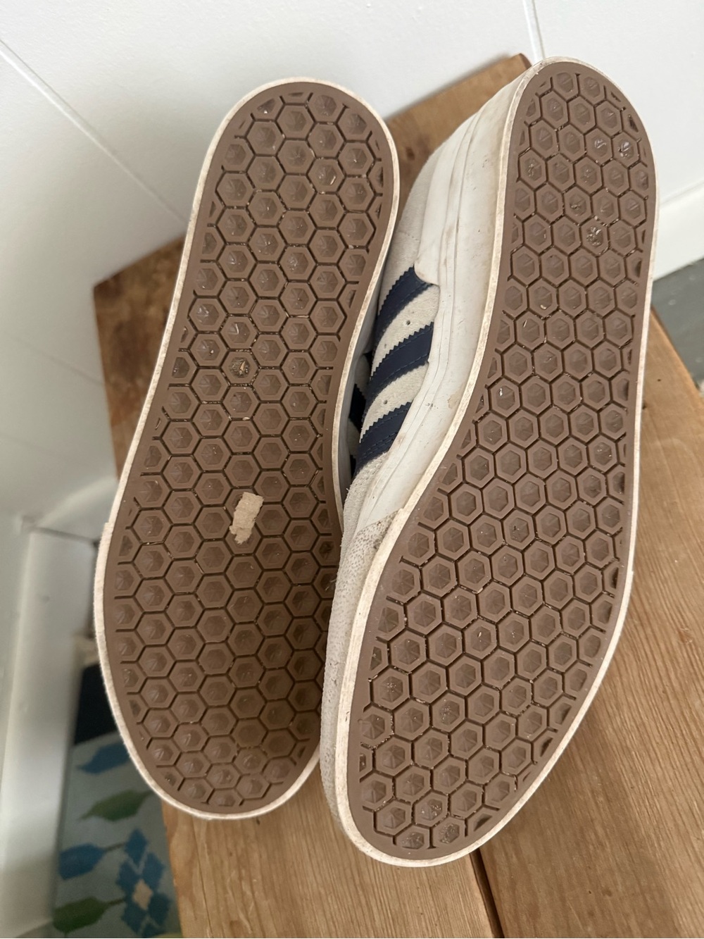 Adidas Busenitz Men’s White and Navy Court-Style Sneakers - Picture 5 of 7